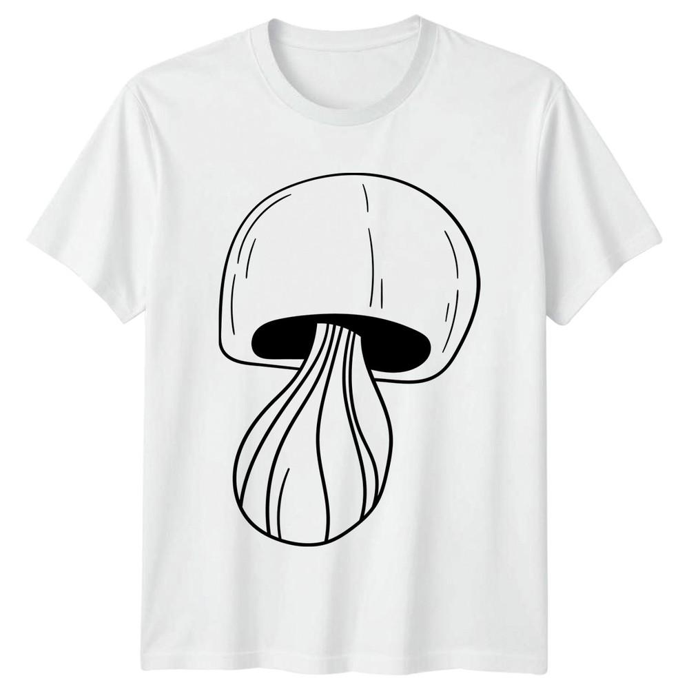 Minimalist Fungi Line Art Mushroom TShirt Nature Birthday Gift For Him And Her S