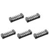 5pcs Terminal Block Barrier Strip Dual Row TB 15A 600V M3 Screws High Tenacity Wire Barrier Block 6 Positions(1506)