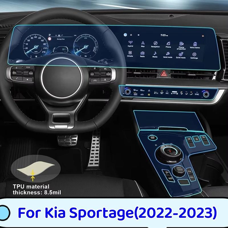 Pentru Kia Sportage NQ5 Console Centrală Mașină Panou Media Navigație Protector TPU Anti-zgârieturi Autocolant Film Interior