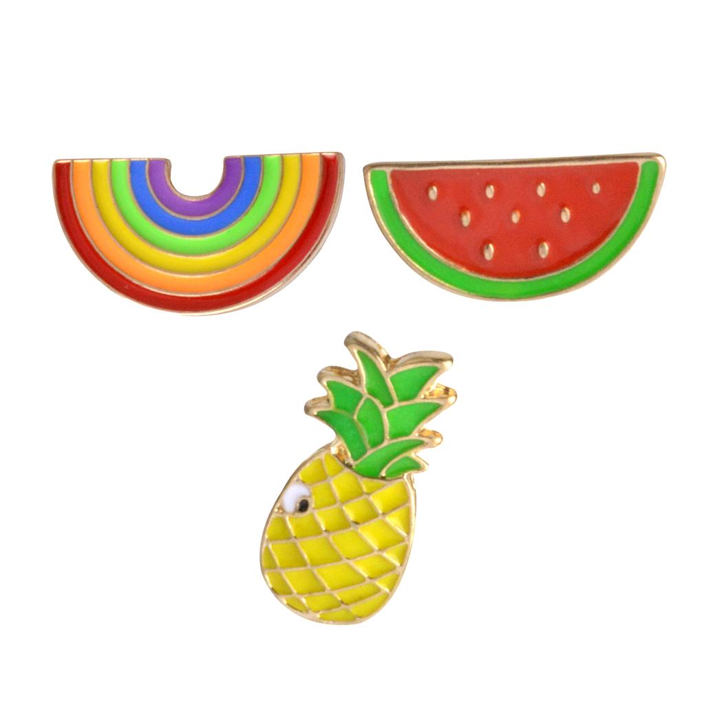 Brooch Cartoon Watermelon Boys Colorful Rainbow Accessories Pins Enamel Lapel Girls for Clothing Crafting Sweater