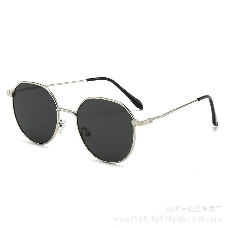 Metal Large Frame Sunglasses Commuter Retro Sunglasses Women'S High-End Uv Protection
