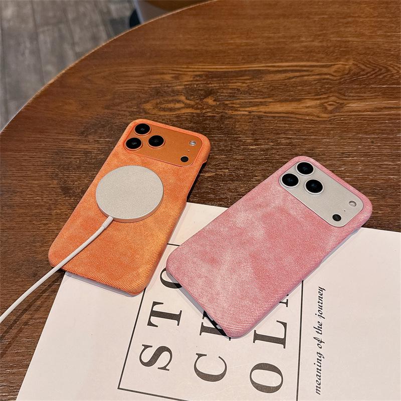 Premium Denim Texture Magnetic Case for iPhone 14/13/Apple 17/16/15 PROMAX - Anti-fall Protection