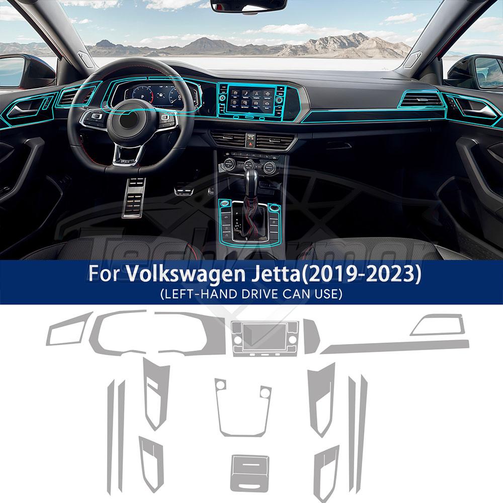 Car Interior TPU Protective Anti-scratch Film For VW Jetta  - Auto Protective Transparent Stickers Trim Accessories LHD
