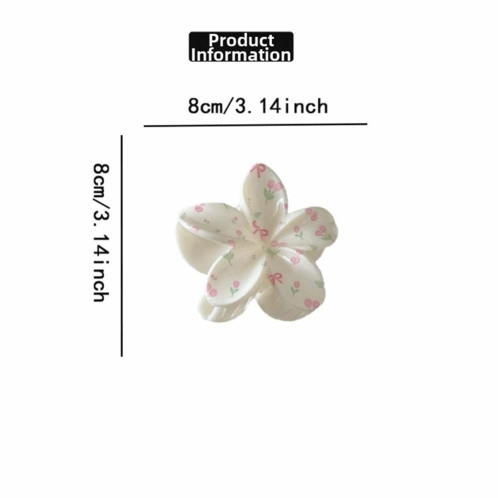 Double Sided Frangipani Hair Clips Cherry Bow Large Claw Clip New Hair Claw Clip Headdress