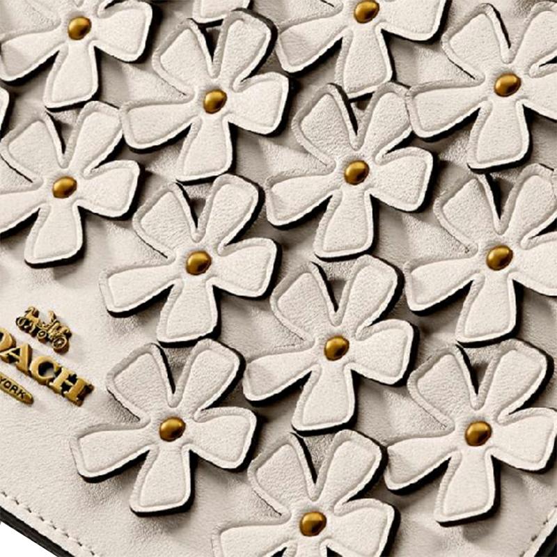 Coach Callie 20 Flap Chain Shoulder Bag Leather Crossbody Small Women shoulder bag White 835-B4HA