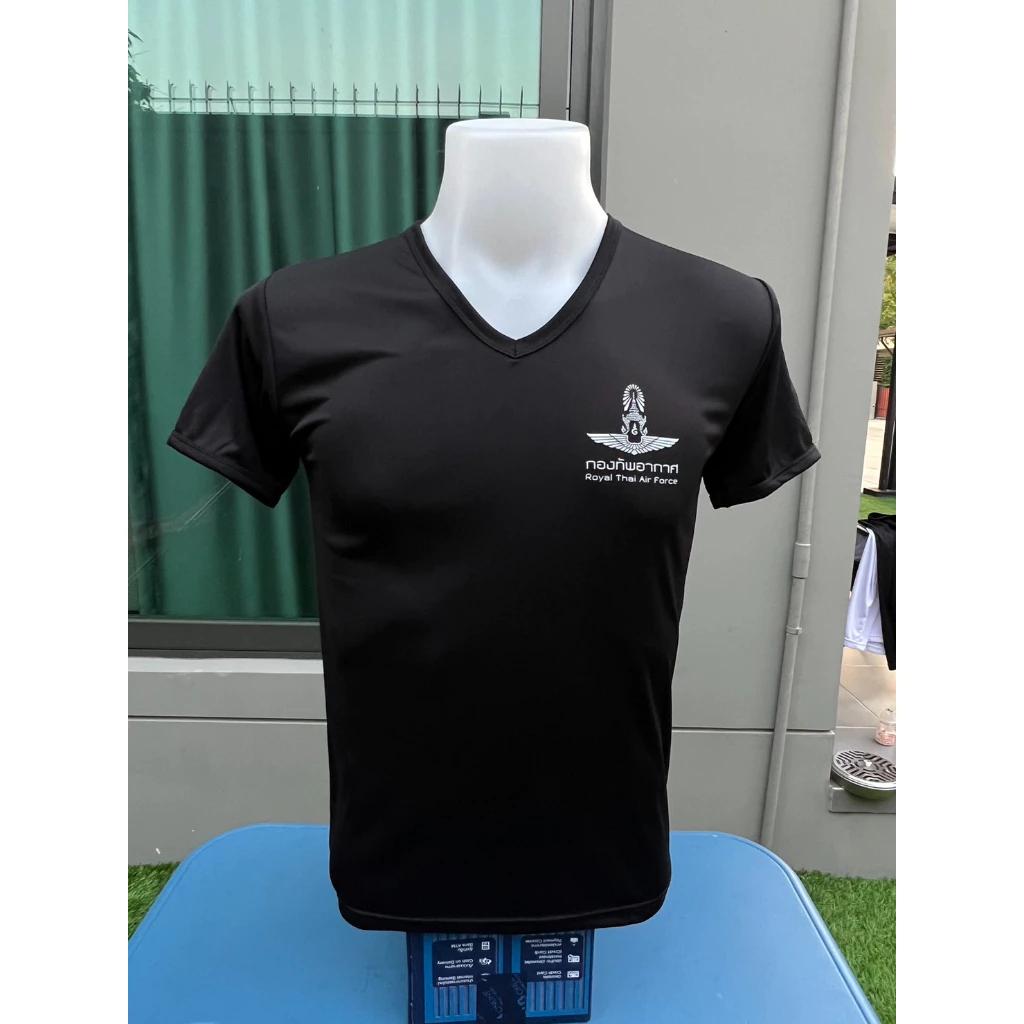 Royal Thai Air Force T-Shirt Militär Soldat Thailand Unterhemd V-Ausschnitt Druck Kurzarm Schnelltrocknend Uniform Herren Damen Unisex