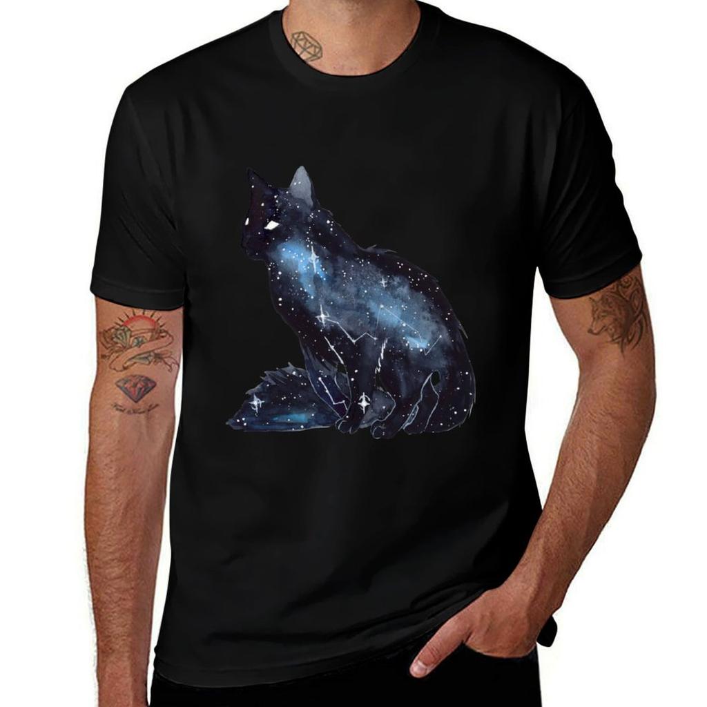 Galaxy Cat Tshirt Plus Size Solid Color Tshirt