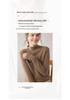 Women's Urban Casual Cashmere Sweater - Half-High Neck, Long Sleeve, Thick, Solid Color, Autumn/Winter Pullover Base Layer.