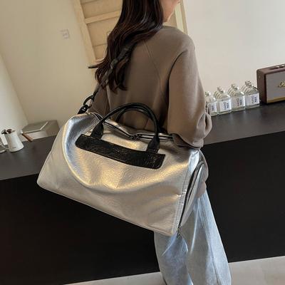 PU Wasserdichte Trocken- und Nass-Trennung Fitness-Tasche Große Kapazität Herren- und Damen-Geschäftsreise-Gepäcktasche mit Schuhfach Handtasche