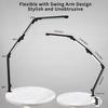 LED Desk Lamp with Clamp Flexible 4 Sections Swing Arm Three Light Sources Desk Light, 4 Color Modes & 5 Brightness