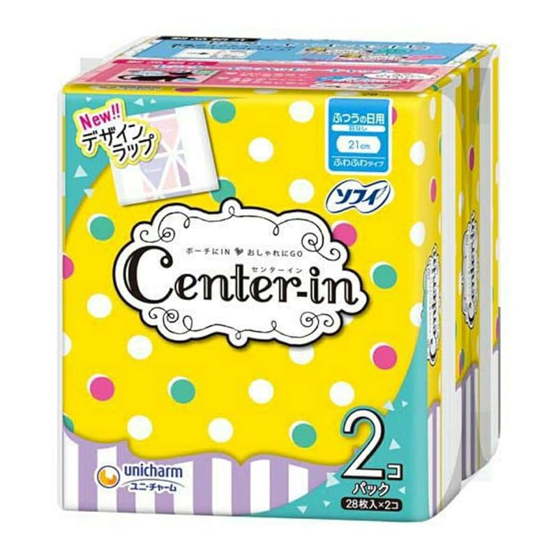 

[Unicharm (Unicharm)][Center IN] Center in Fluffy type normal day without feathers 28 sheets x 2 [56 my] x 12-piece set (4903111367801)