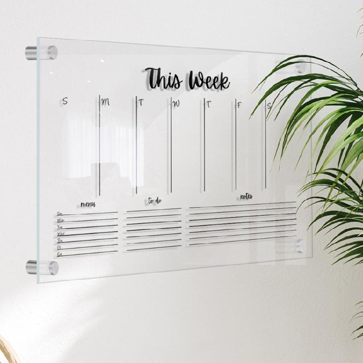 Acrylic Dry Erase Calendar Board To Do List Whiteboard for Wall Decorative