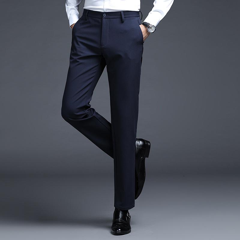 Men's Straight-Leg Casual Business Dress Pants - Breathable and High-Quality