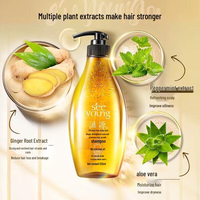 Ziyuan Ginger Strong Root Strengthening Silicone-Free Shampoo