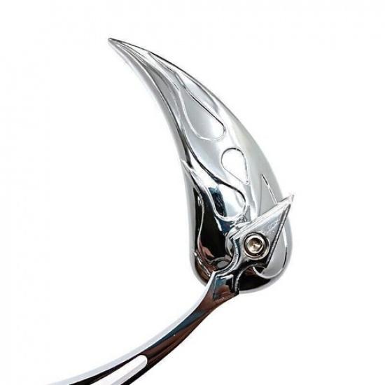 2Pcs For Harley Chrome Motorcycle Mirror 8mm 10mm Teardrop Rearview Side Mirrors