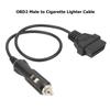OBD2 Male To Cigarette Lighter Cable Emergency Power Memory Saver Diagnostic Adapter Cable