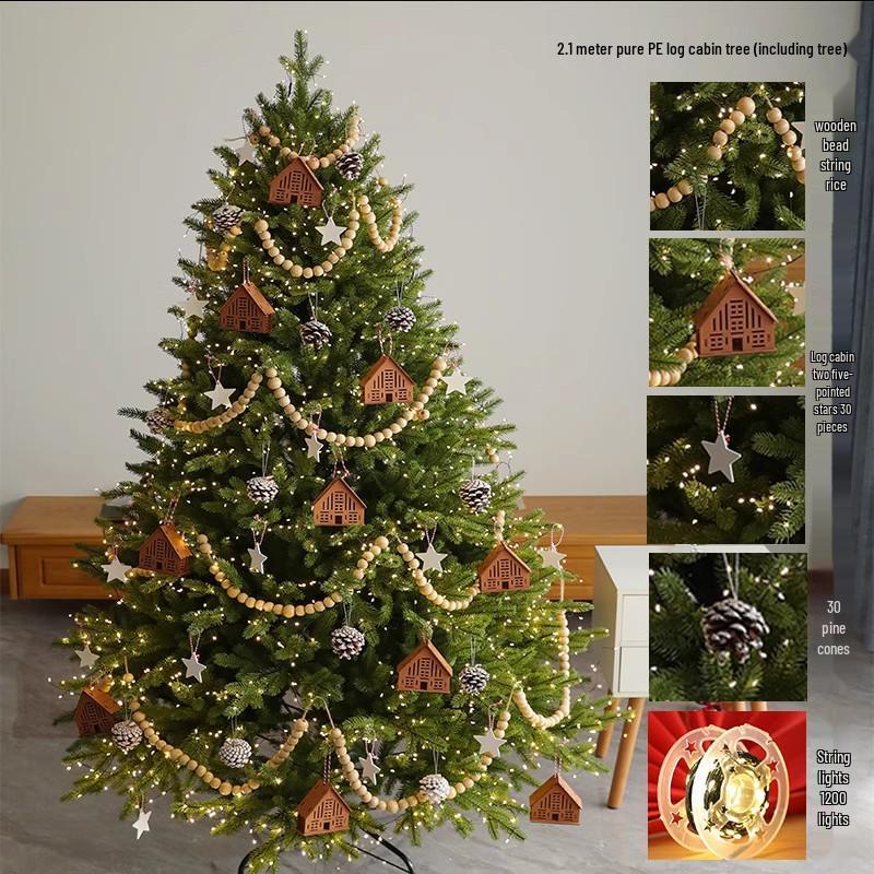 2025 Large Luminous Christmas Tree with Ornaments for Indoor Decoration