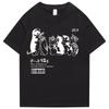 Maglietta Oversize da Uomo Abbigliamento Hip Hop Gatto Doccia Street Print Maglietta Casual Cotone Estate Manica Corta