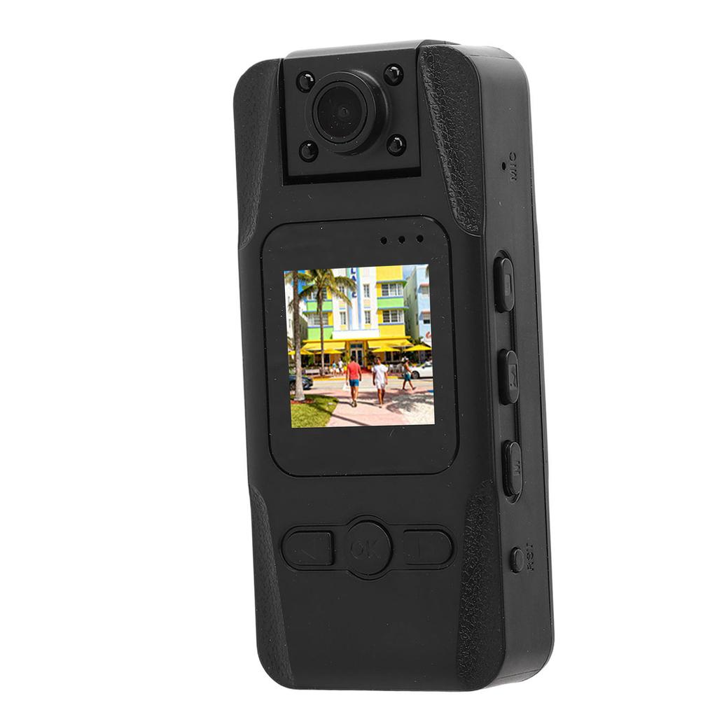 Body Worn Camera 4K 12MP 1.3 Inch   180 Degree Rotatable Lens Support WiFi   Wearable Camcorder