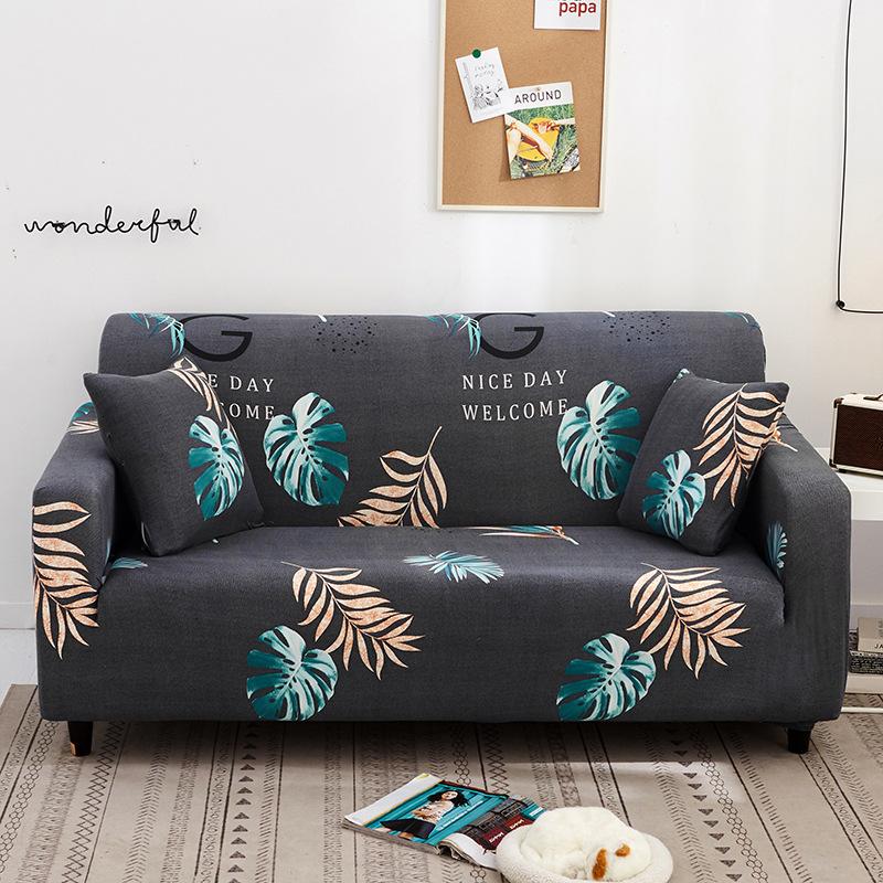 1PC Soft Stretch Sofa Slipcover with Elastic Loop Removable Sofa Cover, Couch Cover Furniture Protector for Bedroom Office Living Room Home Decor