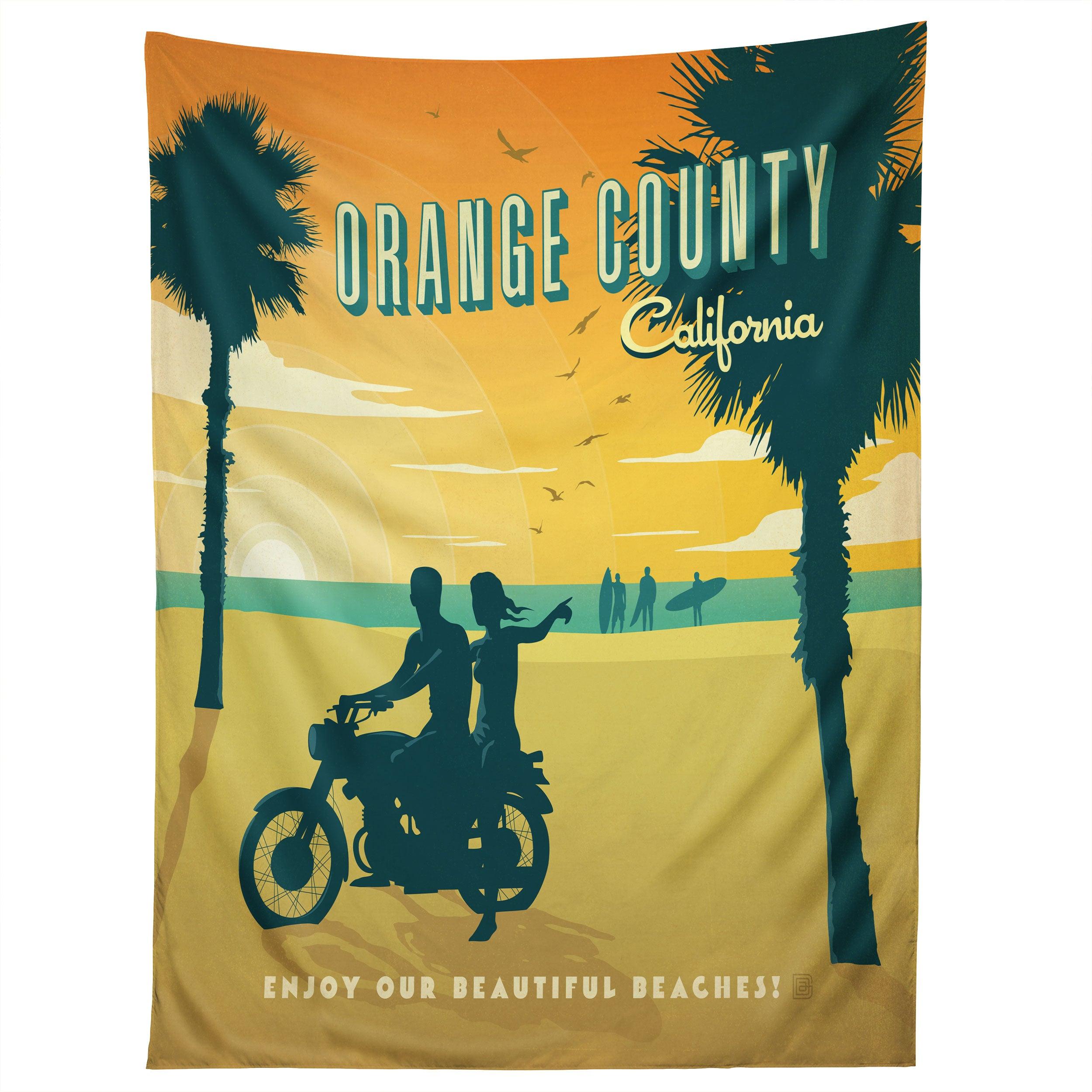 ORANGE COUNTY tapestry 75x100