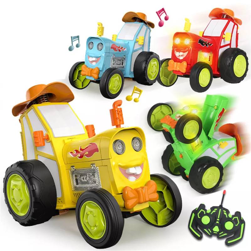 Control Cars Remote Crazy Jumping Car Toy Lights Music Early Education Toys
