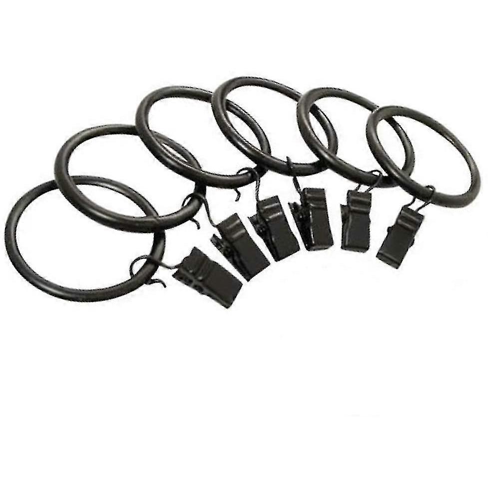 Curtain Rings With Clips, Decorative Rings, Rustproof, Vintage Style, 2.5 Cm