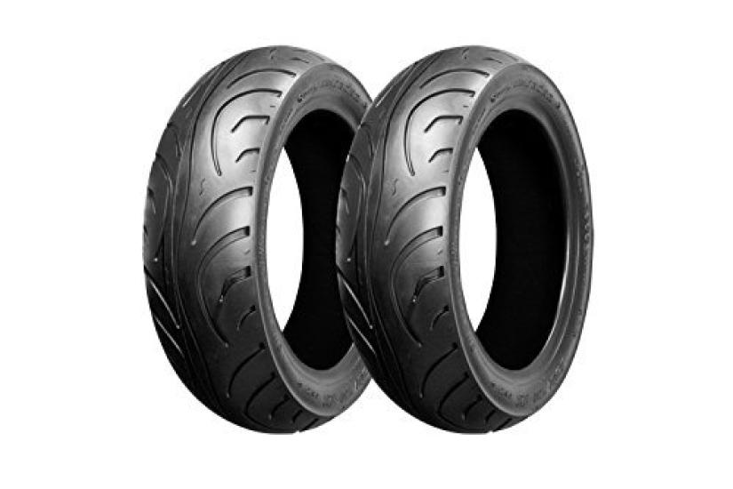 

Bike Parts Center Bike Tires 4PR Set of 2 Tubeless 791102 130/70-12 T/L