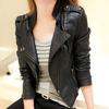 Trendy Women Leather Zipper Jacket Slim Biker Motorcycle Coat Punk Outwear