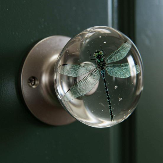 Decorative Door Handle High Durability Simple Installation Nature-Inspired Transparent Doorknob Cabinet Pull