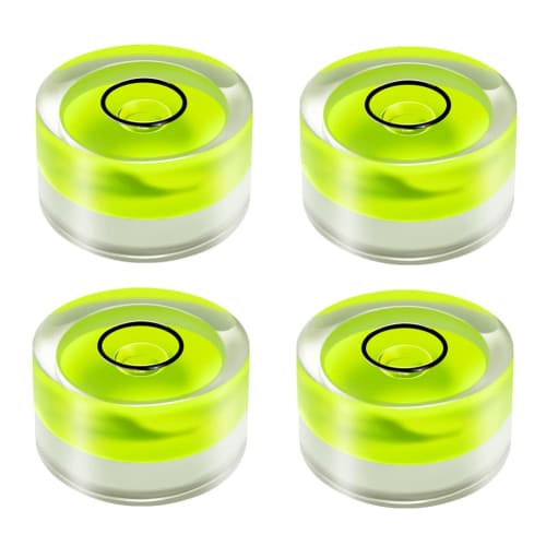 MayRecords Round Level, LP Record and Record Player Accessory, Round Vial, for Level Calibration, Equipment Installation, Transparent, High Accuracy (