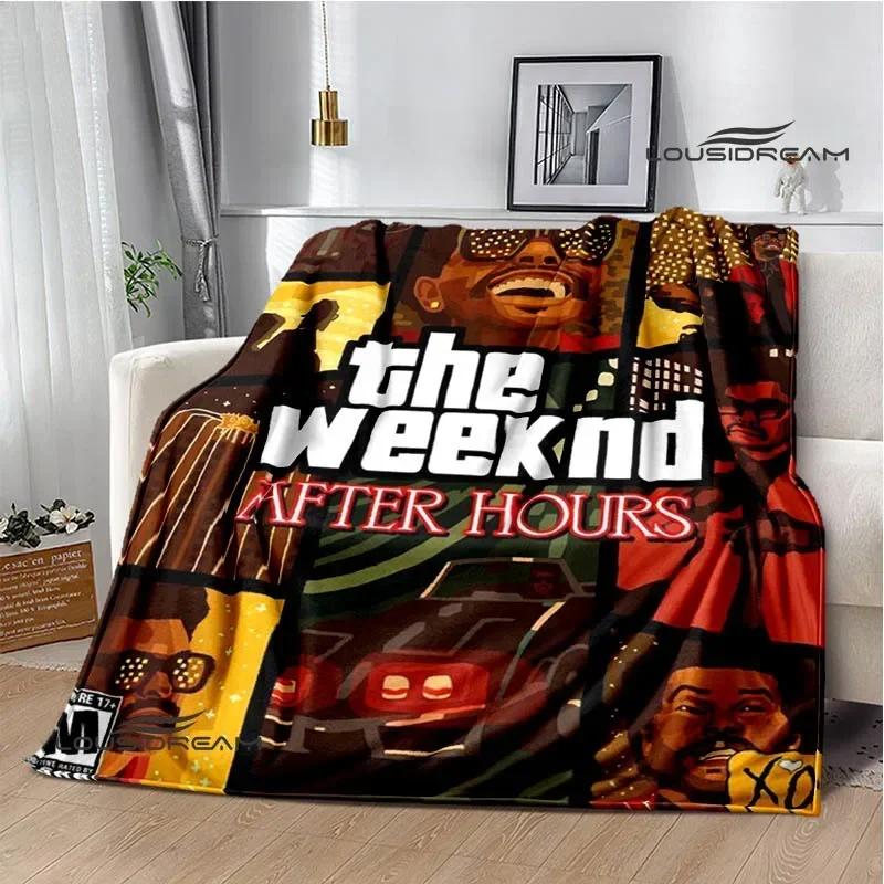 Singer The Weeknd Print Blankets Flange Warm Blanket Soft and Comfortable Home Travel Bed Blanket Picnic Blankets Birthday Gift