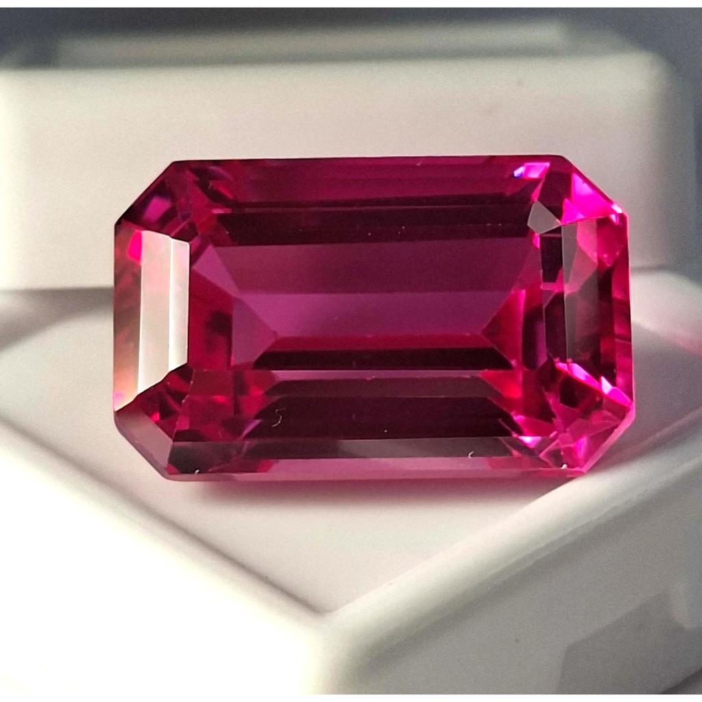 Emerald Cut Natural Pink Sapphire 25-27 Ct Stunning Certified Loose Gemstone