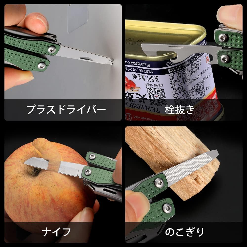 NexTool Mini Flagship Multi-Tool 10 in 1 Folding Pliers Stainless Steel Pocket Size Green