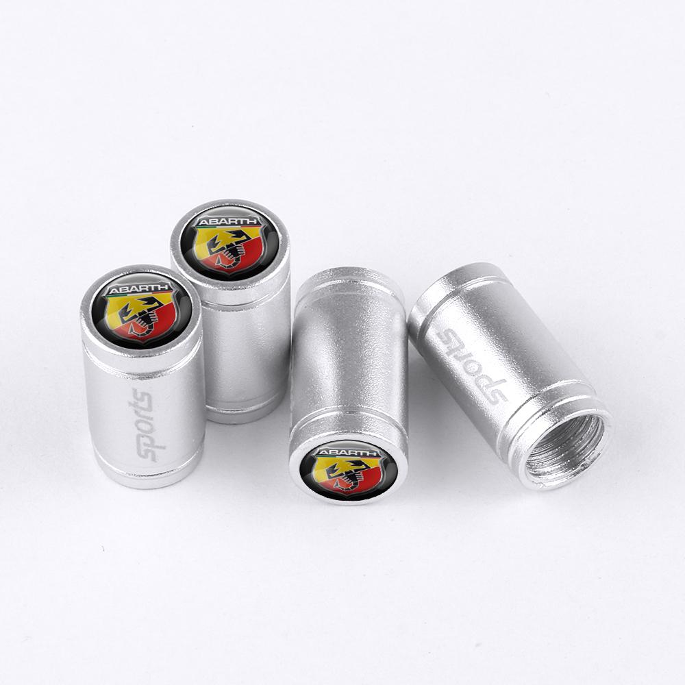 Auto Styling 4 Stück Auto Reifen Kohlefaser Metall Ventilkappe Abzeichen Zubehör Für Fiat ABARTH 500 Fiorino 595 124 Ducato Cross Palio