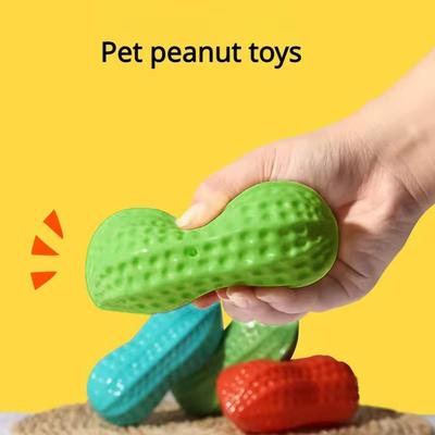 Screaming Rubber Peanut Pet Teasing Squeak Squeaker Chew Toy Puppy Toy for Dogs for Large Dogs Sound Voice Dog Toys