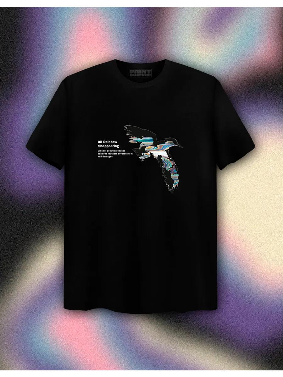 T-shirt with bird print L
