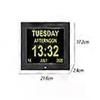 12 Alarm Dementia Clock, Non-Abbreviated Date Clock, Suitable For Elderly People With Impaired Vision, Alzheimer'S Patients With Memory Loss (8").