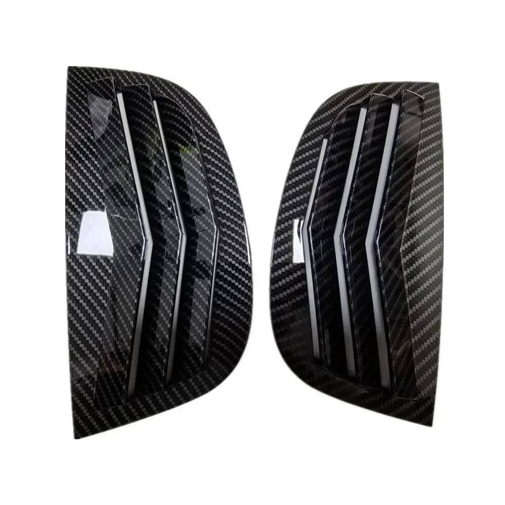 For Peugeot 208 2018   -2024 ABS Plastic Rear Window Quarter Louver Cover Side Vent Trim Car Adhesive Accessories