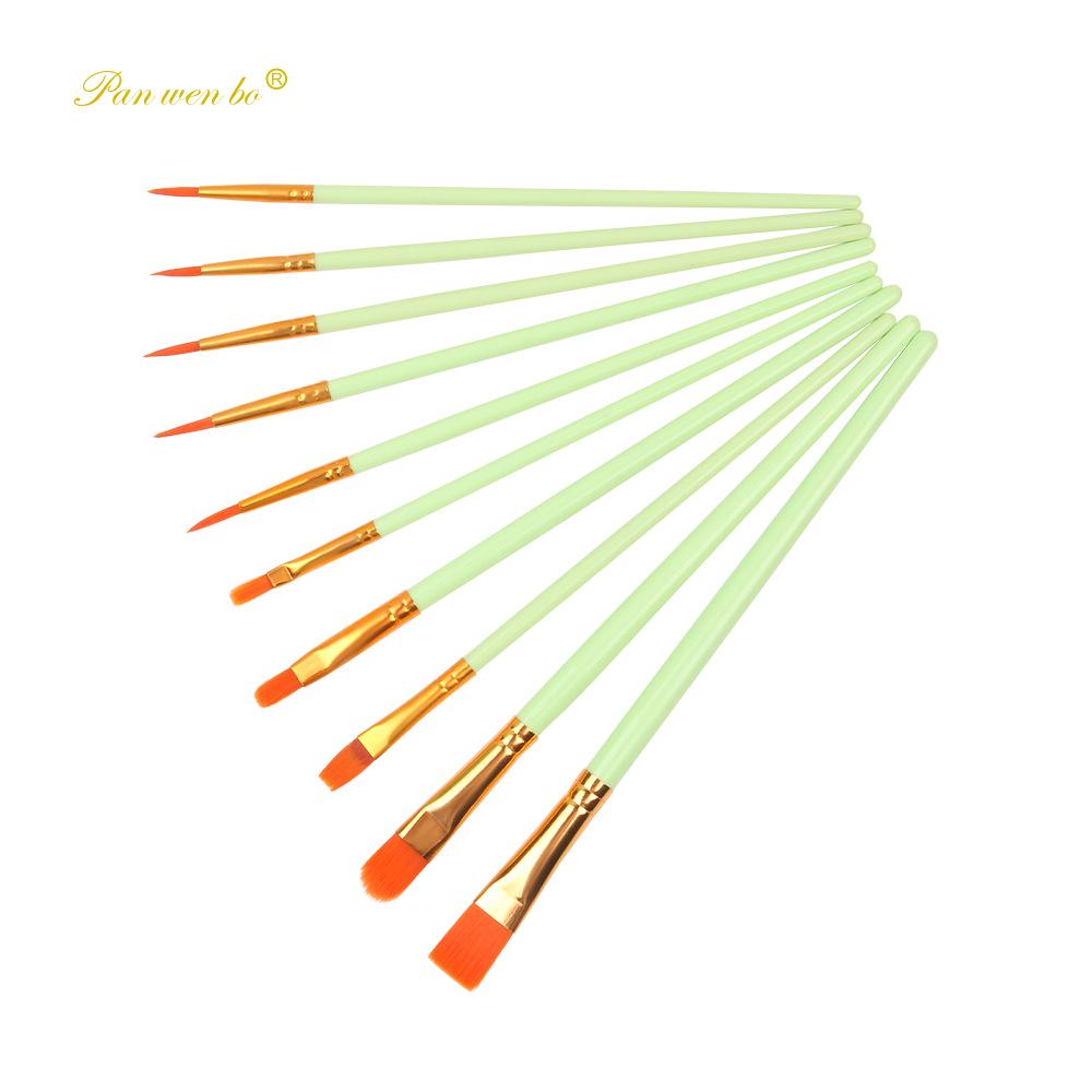 

Набор кистей из нейлона для рисования, 10 штук, для DIY искусства и живописи 10-piece set