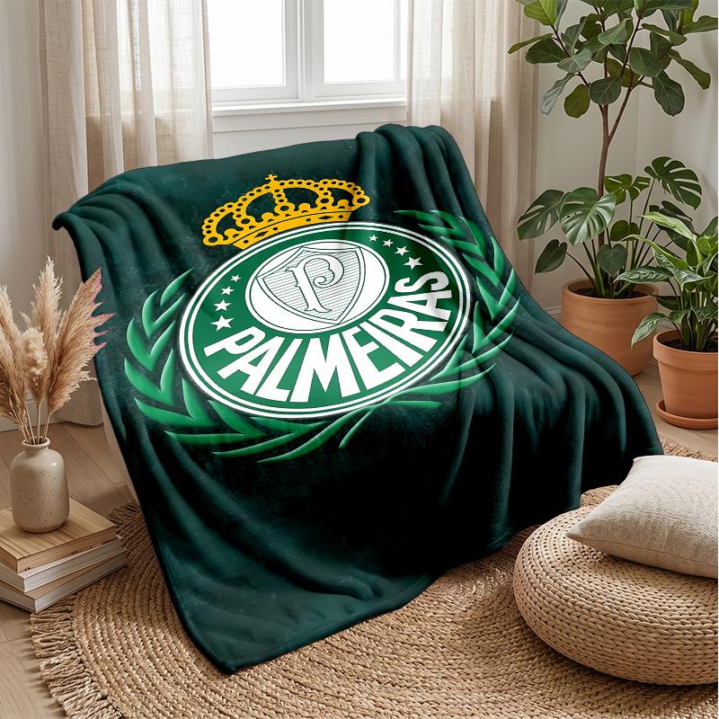 Palmeiras Theme Blanket Soft Flannel Blanket Plush Throw Blanket Cozy Sofa Bed Blanket for Home Decor