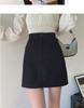 Plus Size Women's Coffee Corduroy A-line Skirt - Autumn/Winter Hip-Hugging Retro Brown Short Skirt
