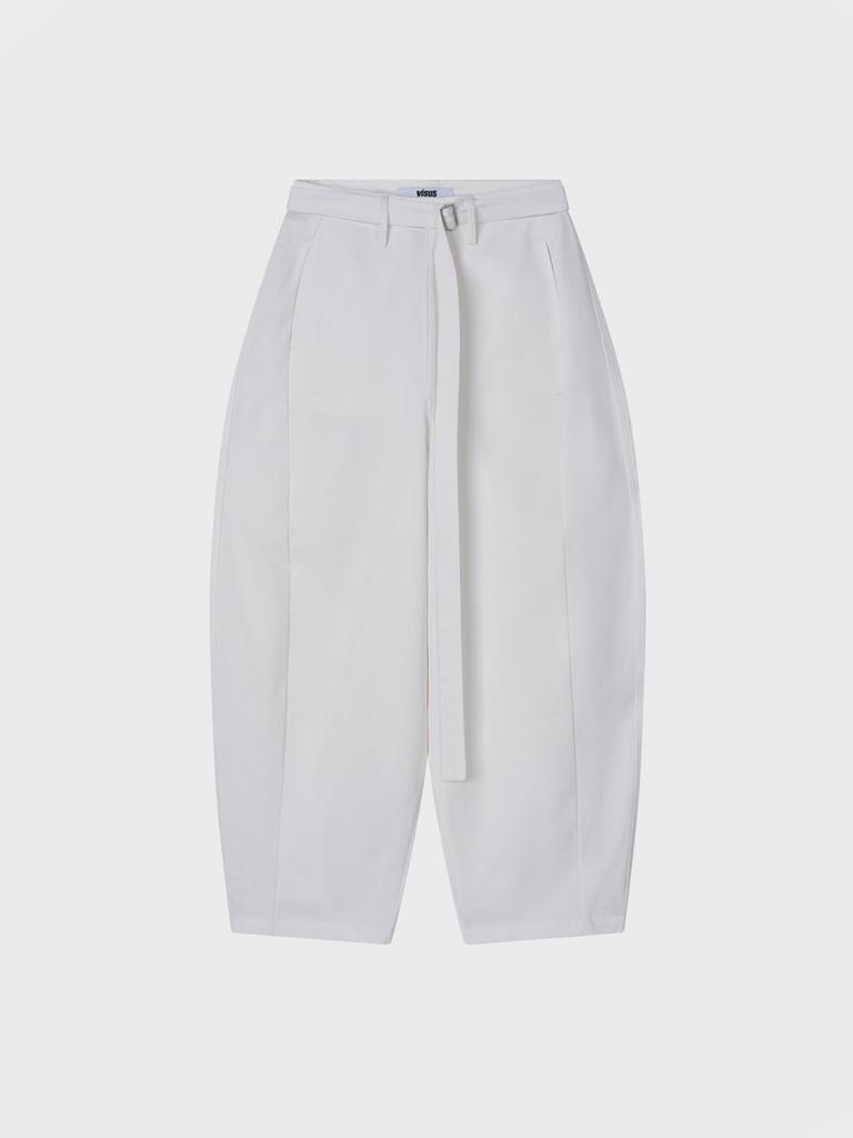 VISUS Cotton Belted Pants_White
