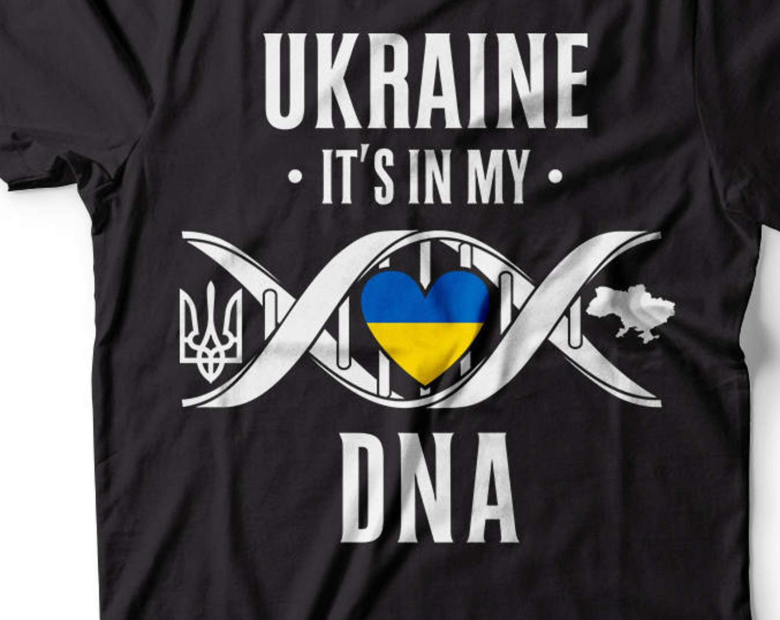 Ukraine T-Shirt Ukraine heritage ancestry Trident T-Shirt Ukrainian DNA Heritage Shirt Nationality Tee Shirt S