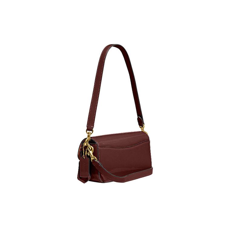 New COACH Studio Cow Leather Handbag, Shoulder Bag, Crossbody Bag Trumpets Women's Burgundy CE761-B4WN