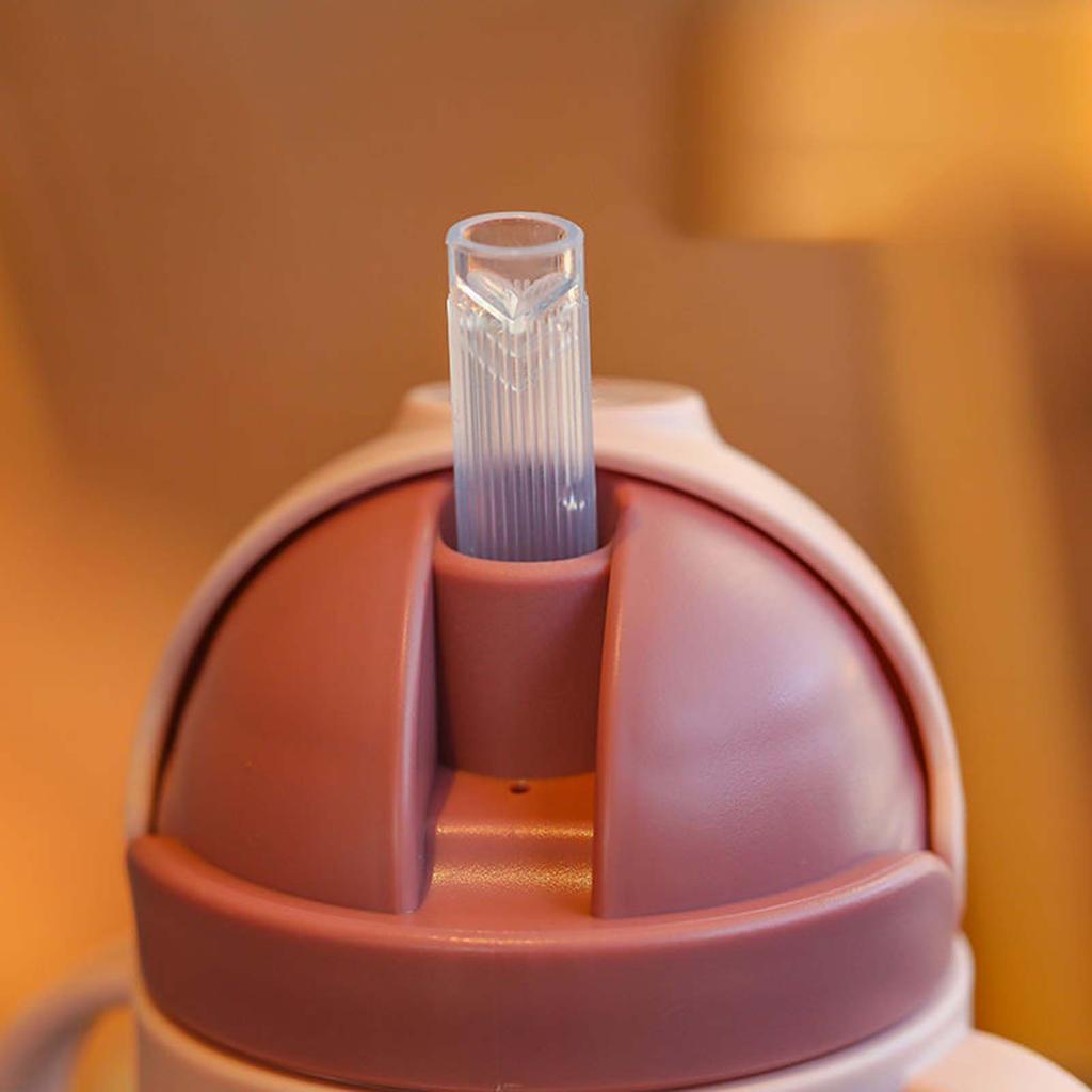 Baby Straw Cup 250ml Leakage Proof Safe Odorless Plastic Fadeless Scale Toddler Straw Cup for Home