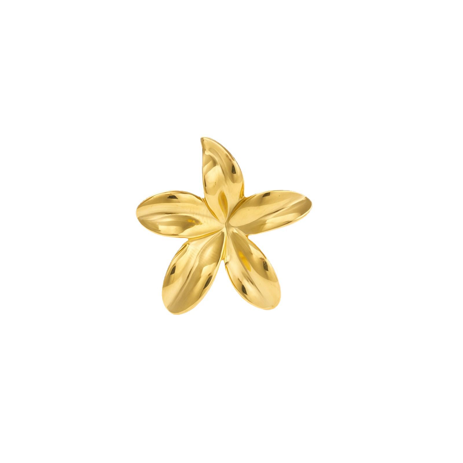 European & American Titanium Steel Women s Flower Ring - Durable, Stylish, Fade-Resistant Stainless Steel Open Design Ring Titanium Steel Silver Flower