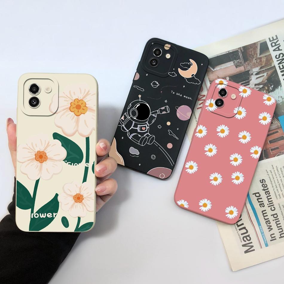 Case For Samsung A03 Core A03S Painted Soft Liquid Silicone Fashion Back Cover For Samsung Galaxy A 03 A03Core A03 S Funda Coque