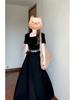 2026 Graues Petite Französisches High-End Langes Sommerkleid für Damen