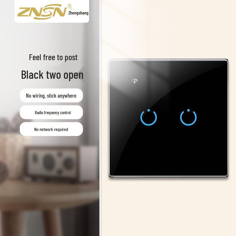 Zhengshang C4 Graffiti Smart WiFi+RF Switch, EU Standard, Voice-Controlled for Alexa & Google.